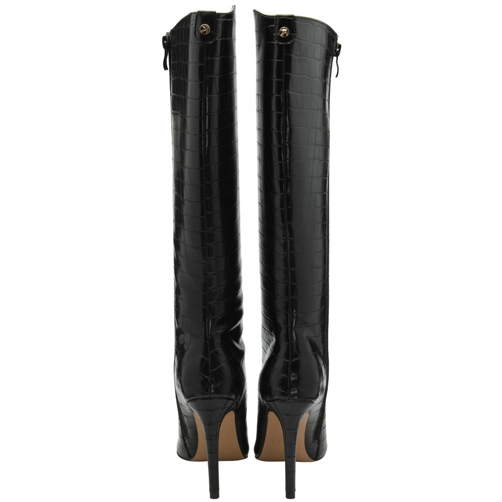Ravel Gibson Ladies Slim Heel Croco Long Boot