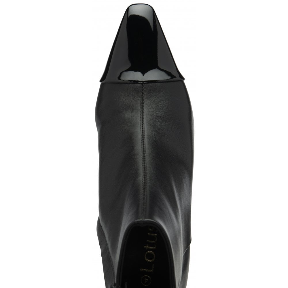 Lotus Danni Ladies Patent Toe Ankle Boot