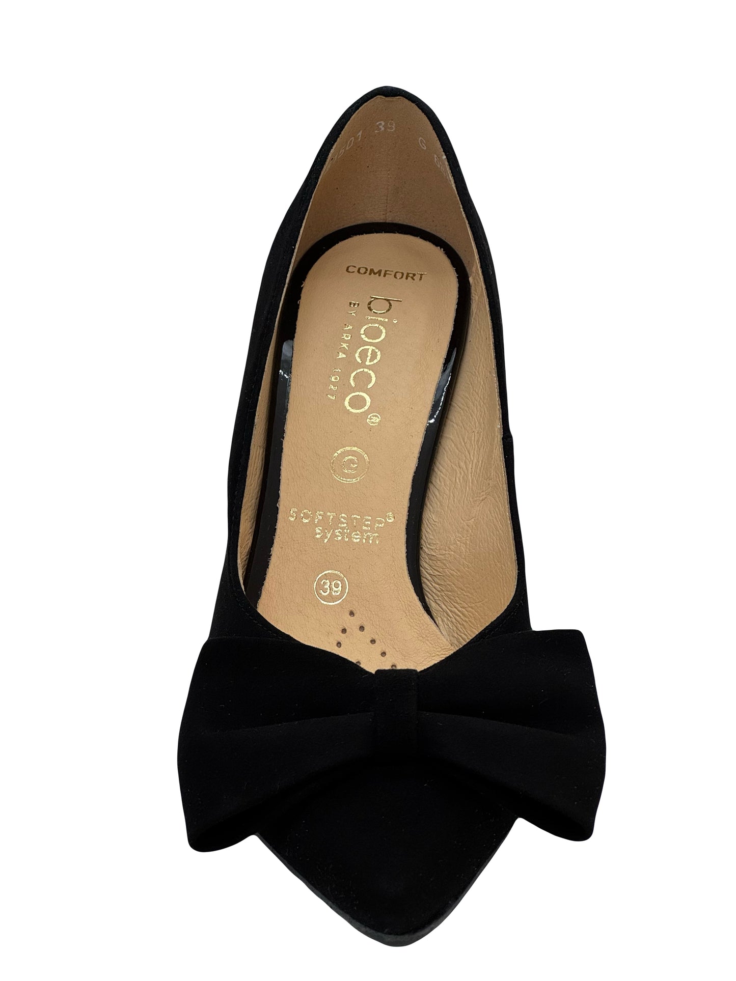 Bioeco Ladies Bow From Slim Heel Court Shoe