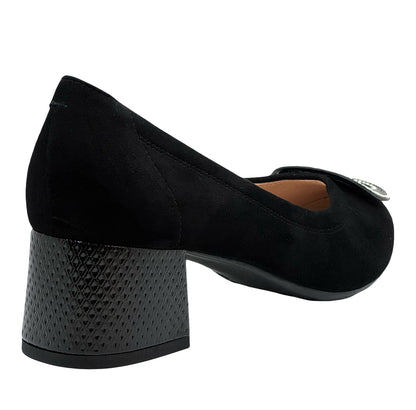 Bioeco Ladies Buckle Front Block Heel Court