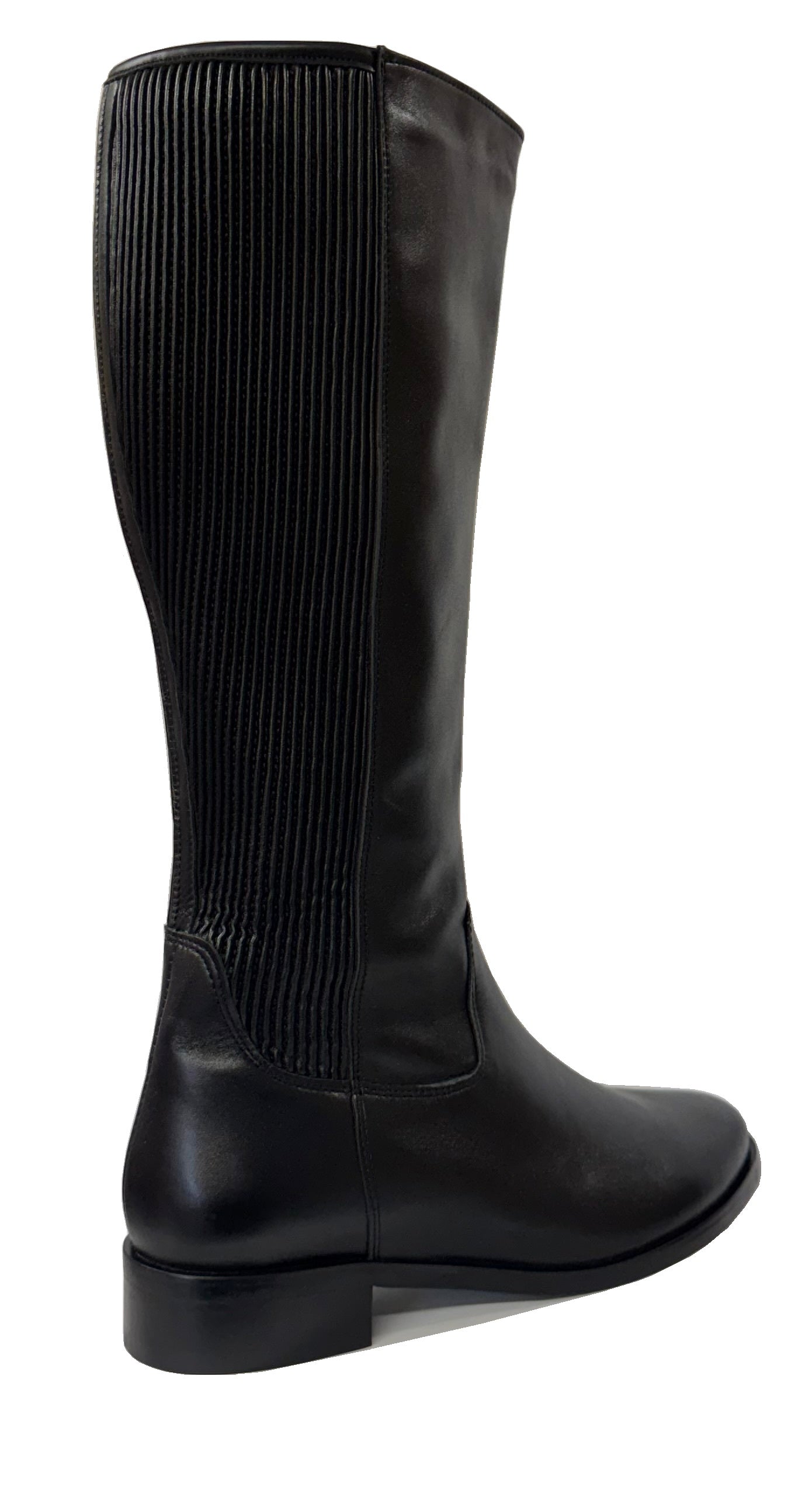 Bioeco Ladies Wide Leg Stretch Back Flat Heel Boot