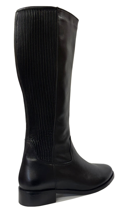 Bioeco Ladies Wide Leg Stretch Back Flat Heel Boot