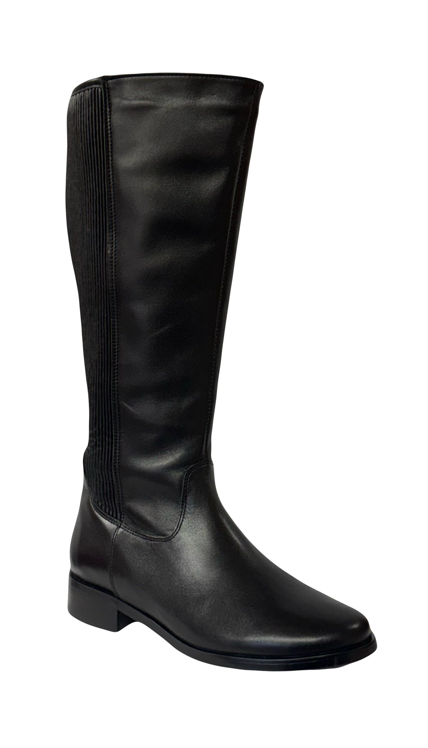 Bioeco Ladies Wide Leg Stretch Back Flat Heel Boot