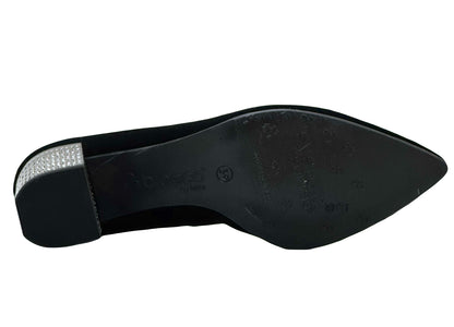 Bioeco Feature Heel Suede Court Shoe