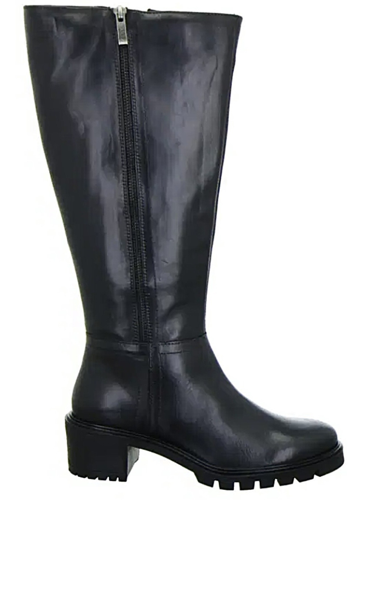 Ara Denver Ladies Block Heel Wider Fit Full Leg boot