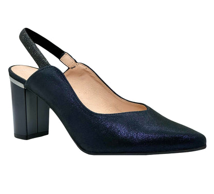 Bioeco Leather Block Heel Slingback