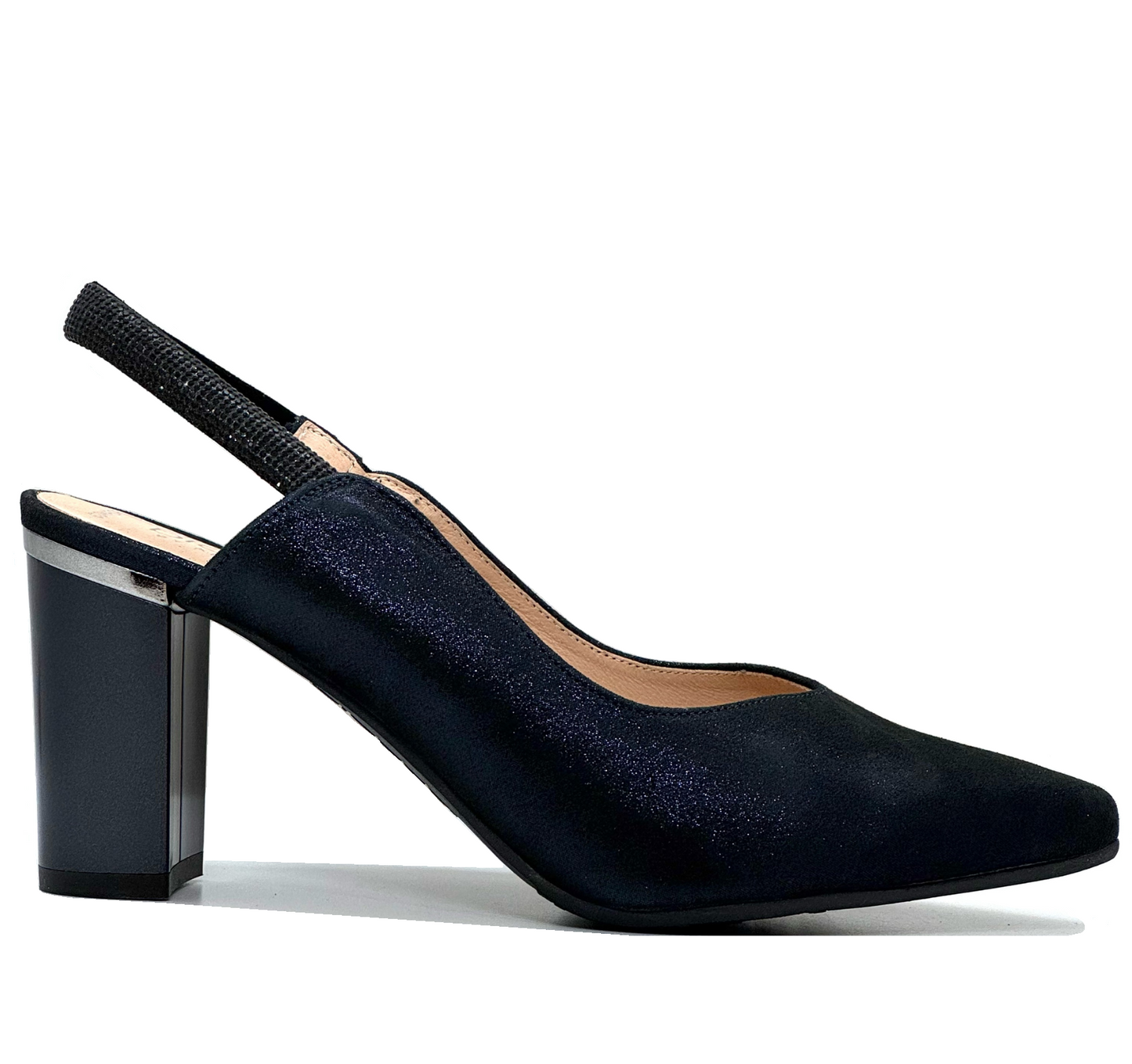 Bioeco Leather Block Heel Slingback