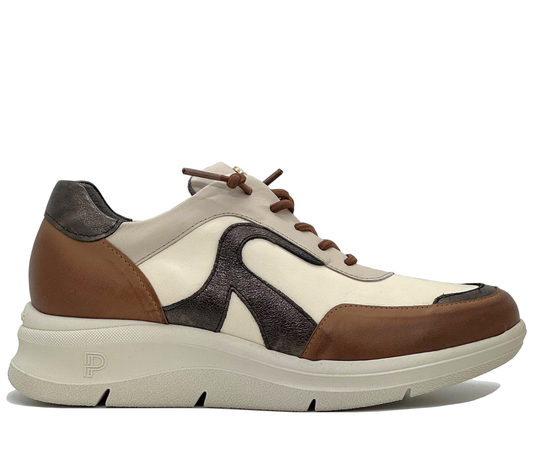 Pitillos Ladies Bungee Tie Wedge Sneaker