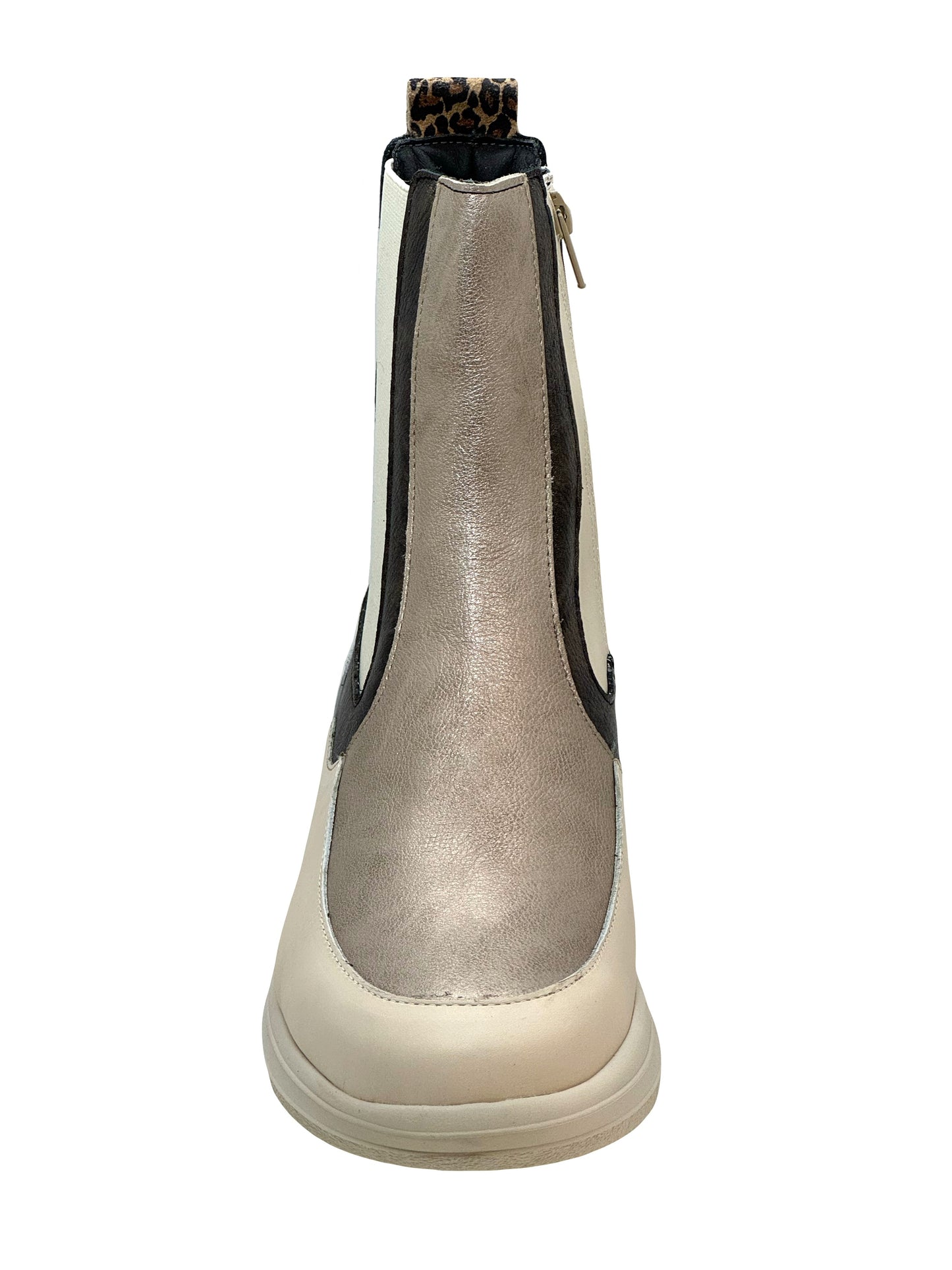 Pitillos Ladies Elastic Side Low Wedge Trend Boot