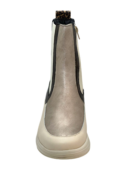 Pitillos Ladies Elastic Side Low Wedge Trend Boot