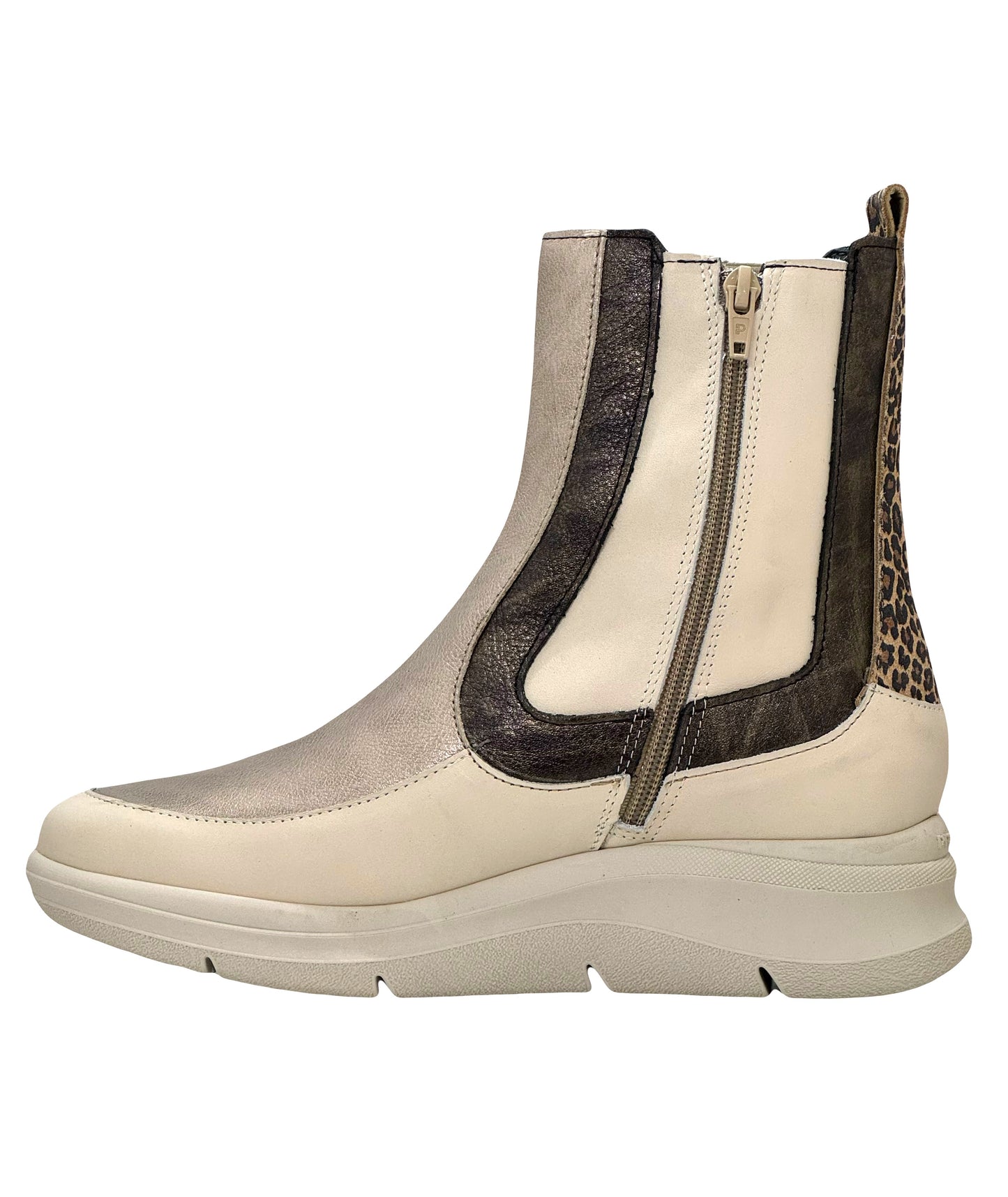 Pitillos Ladies Elastic Side Low Wedge Trend Boot