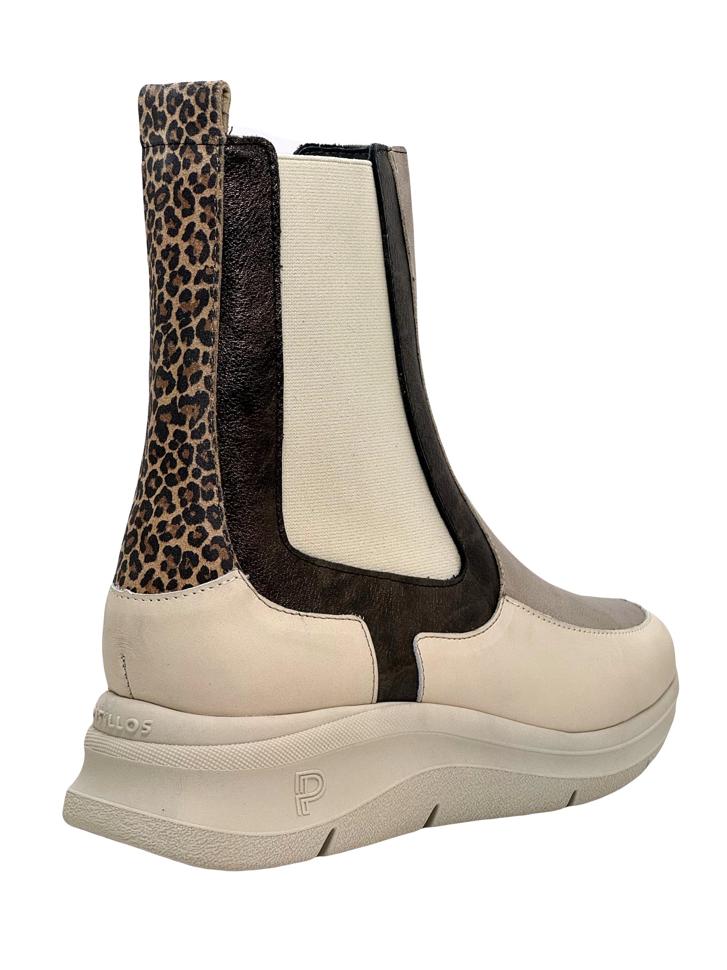 Pitillos Ladies Elastic Side Low Wedge Trend Boot