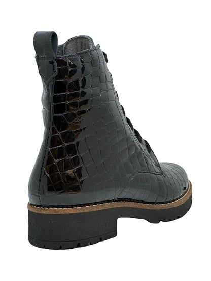 Pitillos Ladies Croco Chunky Sole Lace Boot
