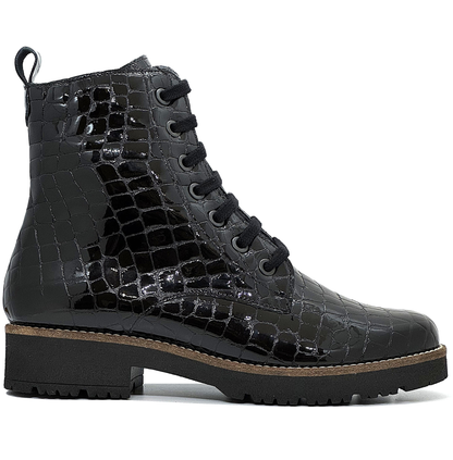 Pitillos Ladies Croco Chunky Sole Lace Boot