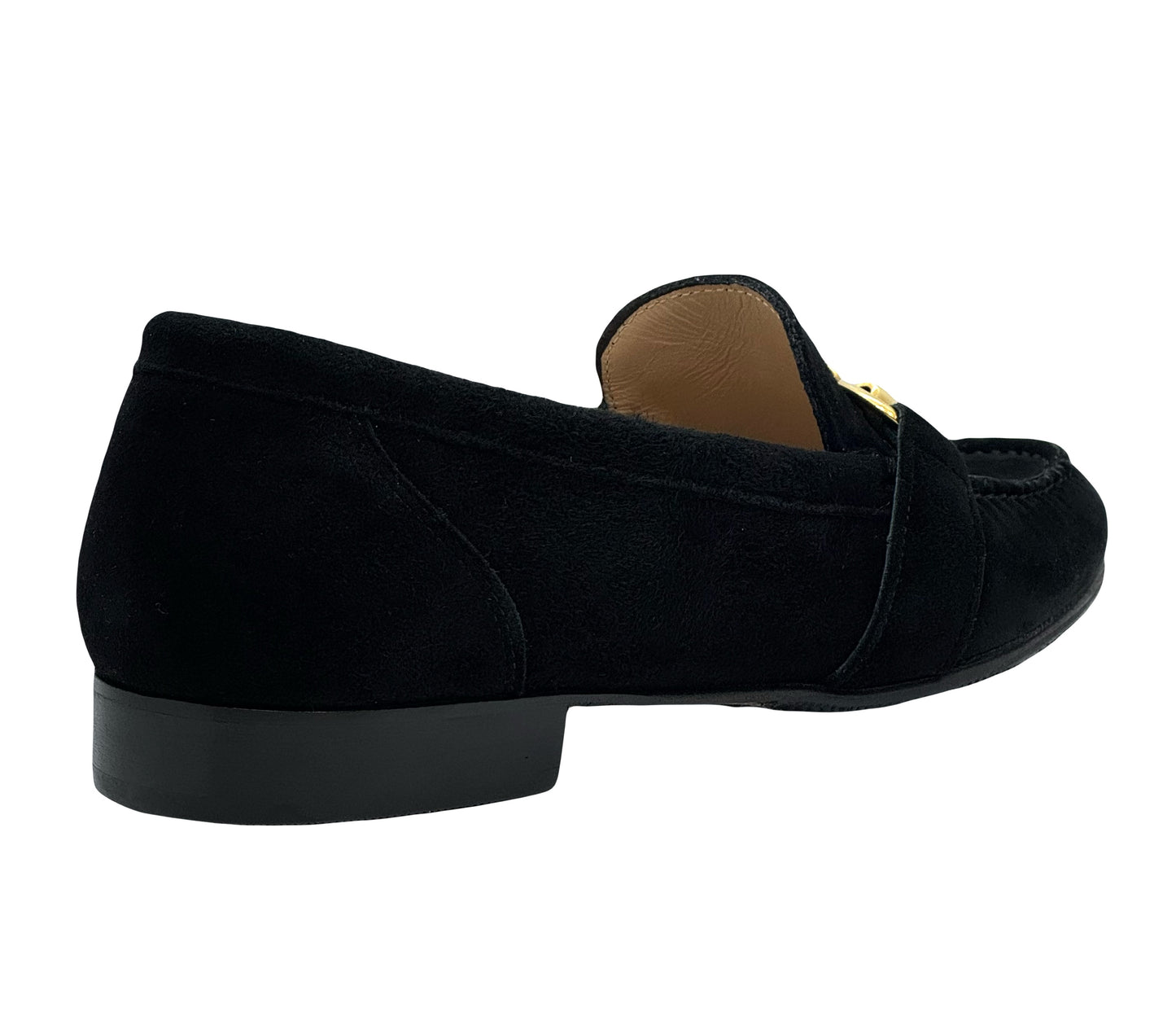 HB Black Suede Lion Head Loafer