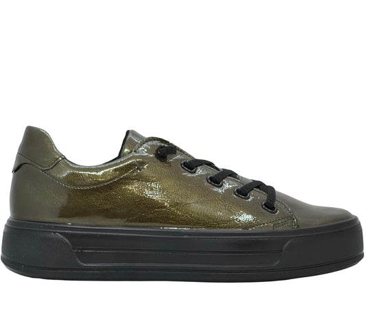 Ara Canberra Ladies Bungee Lace Patent Sneaker