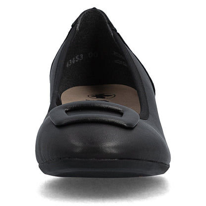 Rieker Ladies Low Heel Buckle Trim Court Shoe
