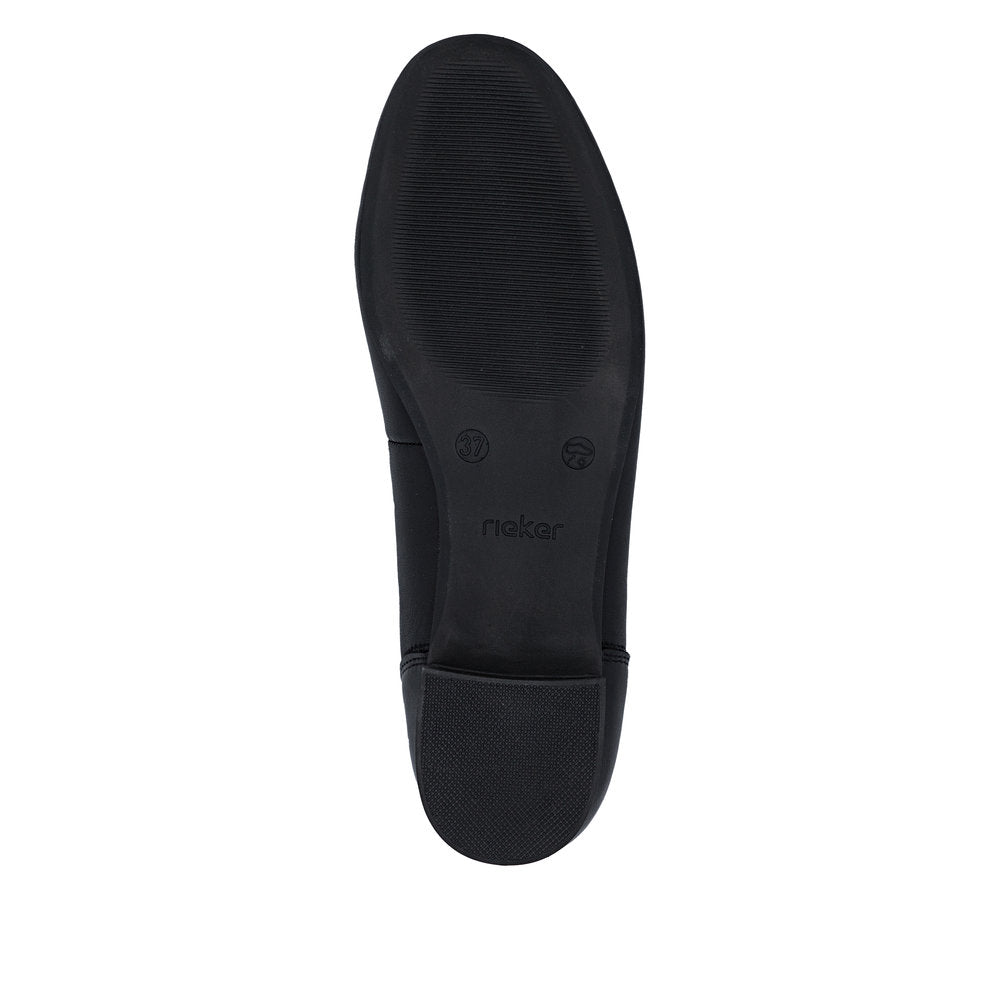Rieker Ladies Low Heel Buckle Trim Court Shoe