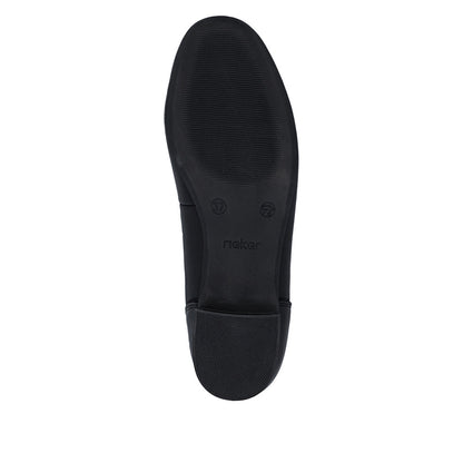 Rieker Ladies Low Heel Buckle Trim Court Shoe