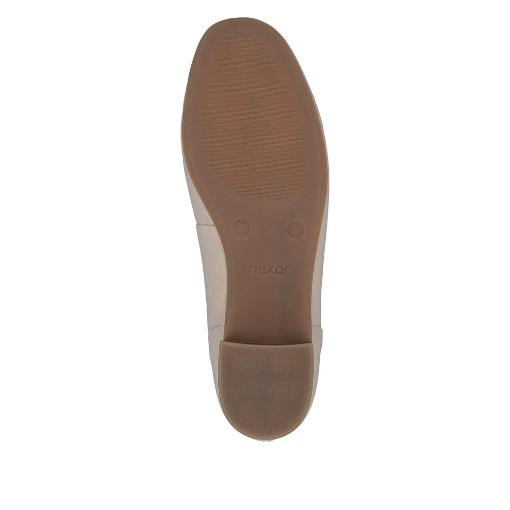 Rieker Ladies Low Heel Buckle Trim Court Shoe