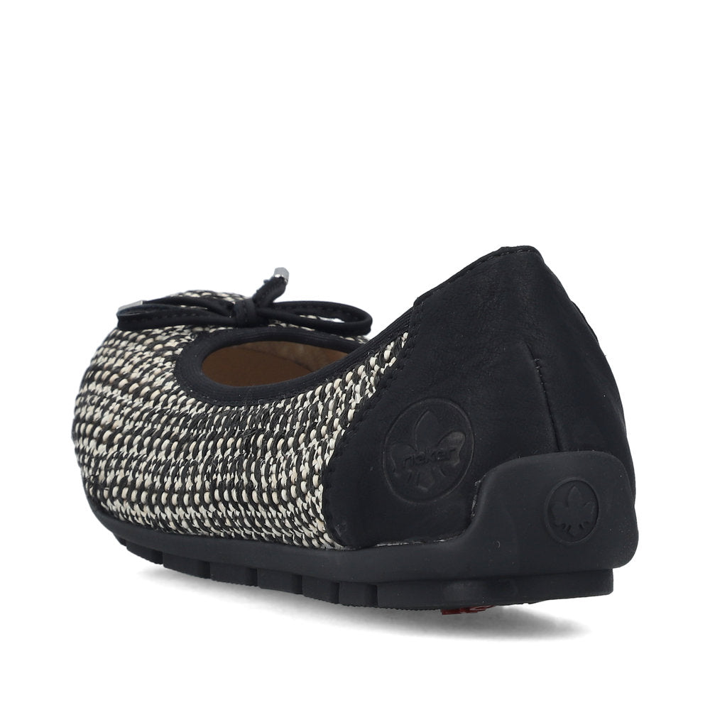 Rieker Ladies Woven Upper Flat Ballet Pump