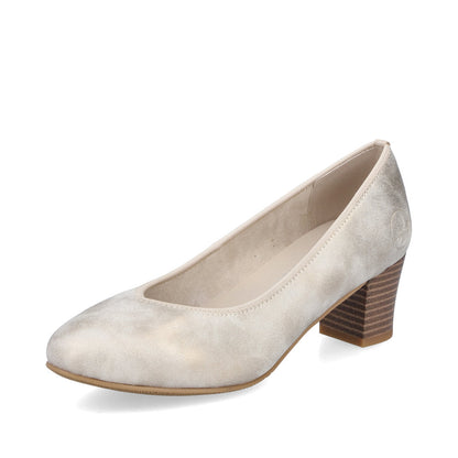 Rieker Ladies Mid Heel Almond Toe Court Shoe