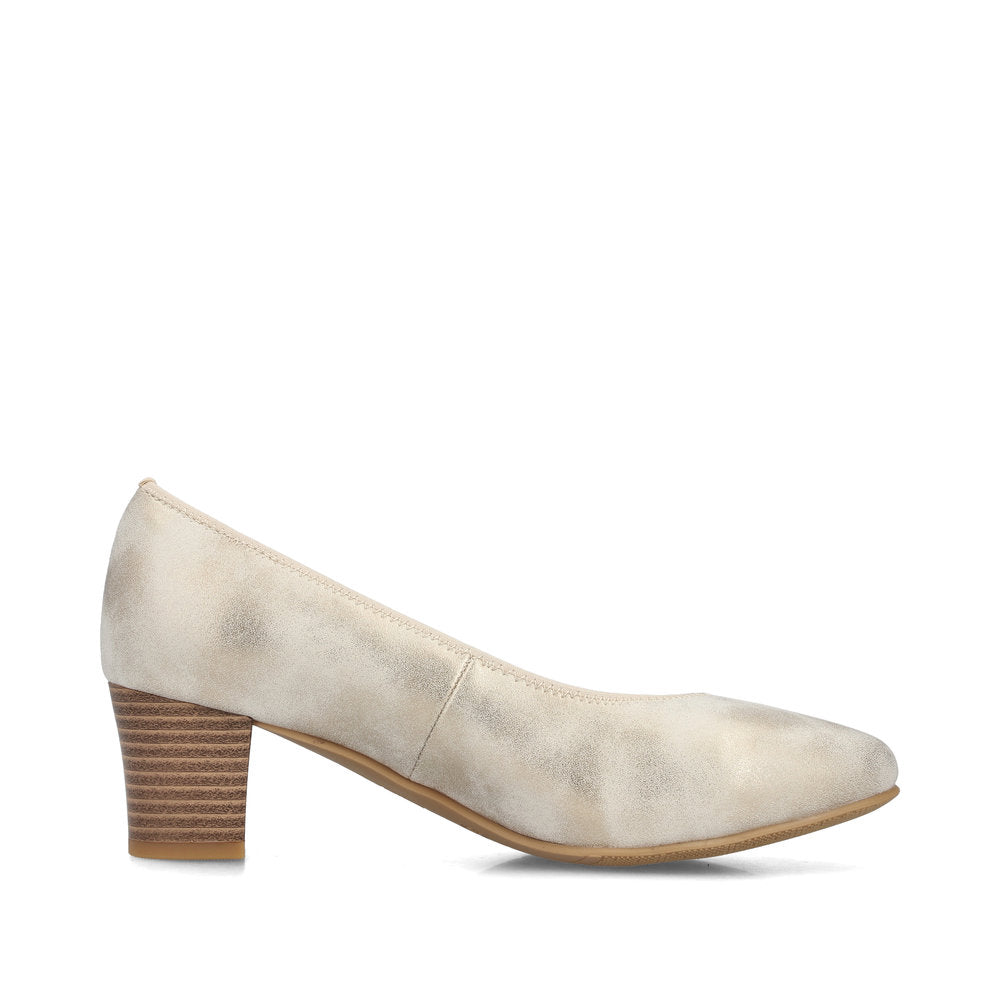 Rieker Ladies Mid Heel Almond Toe Court Shoe