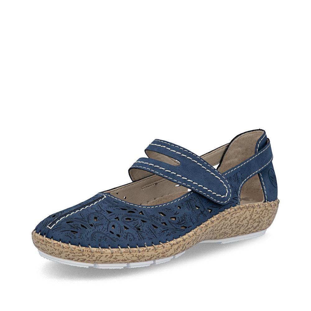 Rieker Ladies Velcro Strap Mary Jane