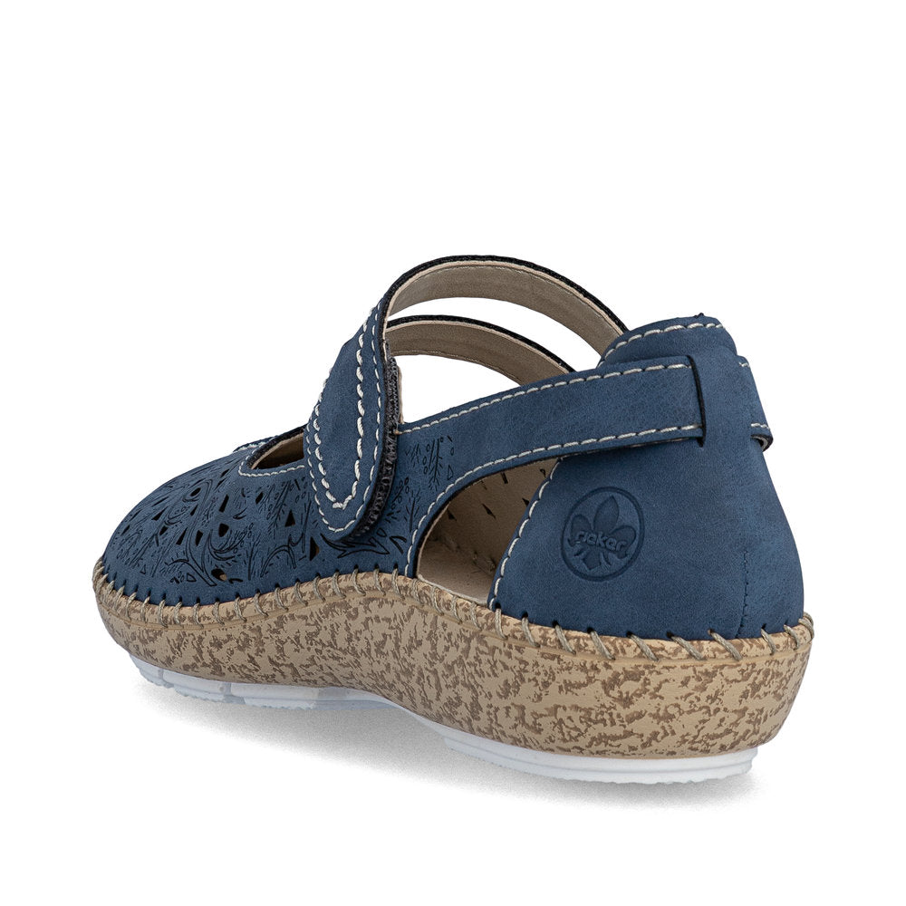 Rieker Ladies Velcro Strap Mary Jane