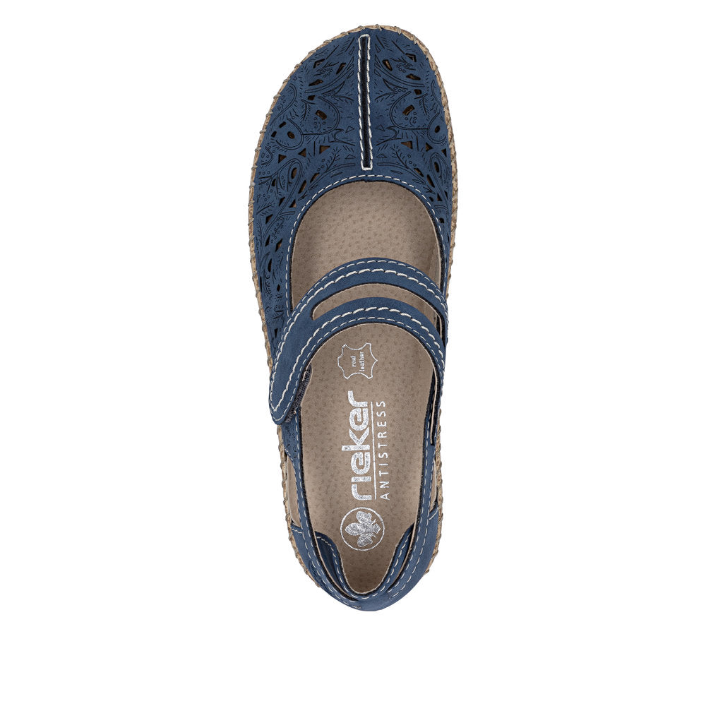 Rieker Ladies Velcro Strap Mary Jane