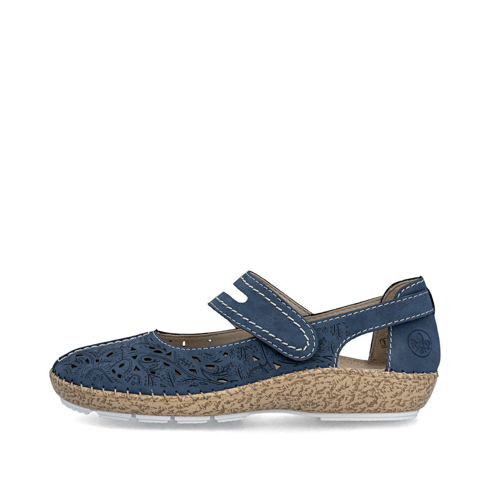 Rieker Ladies Velcro Strap Mary Jane