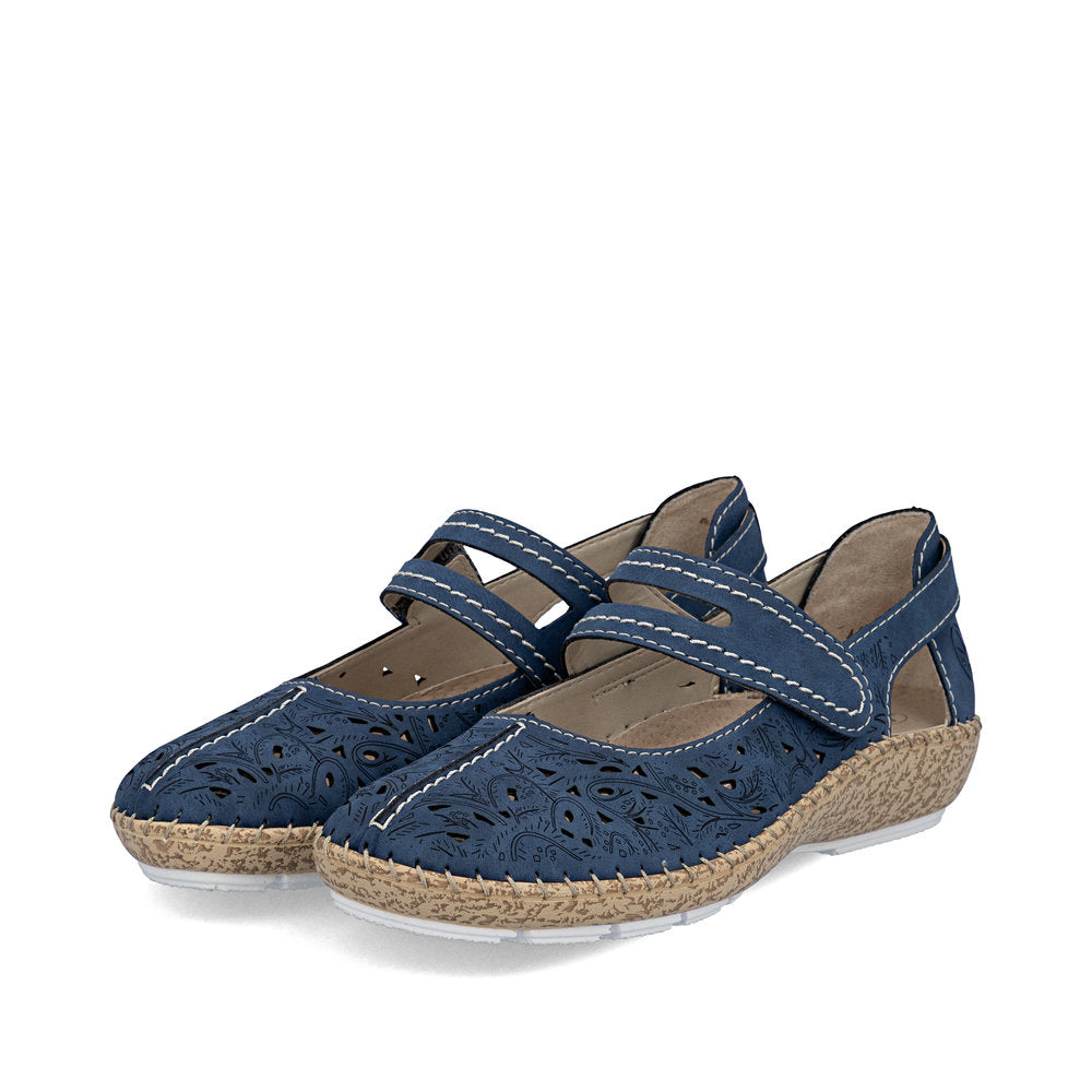 Rieker Ladies Velcro Strap Mary Jane