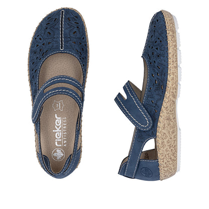 Rieker Ladies Velcro Strap Mary Jane