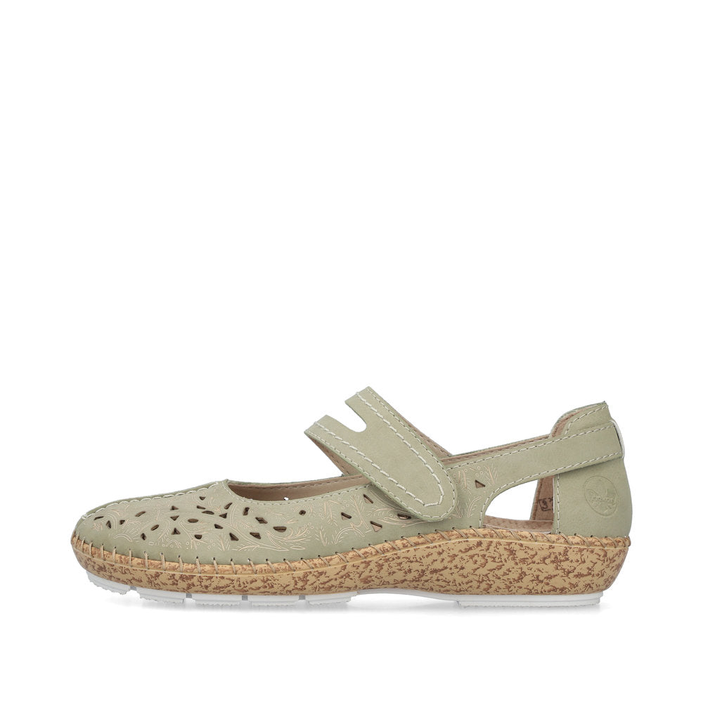 Rieker Ladies Velcro Strap Mary Jane