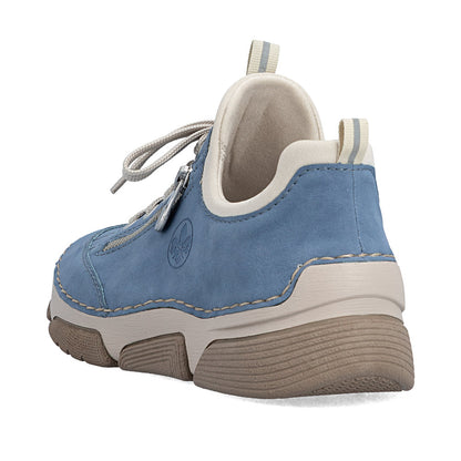 Rieker Ladies Faux Lace Stretch Back Casual Shoe