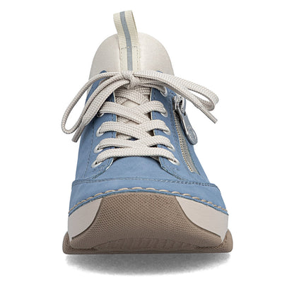 Rieker Ladies Faux Lace Stretch Back Casual Shoe