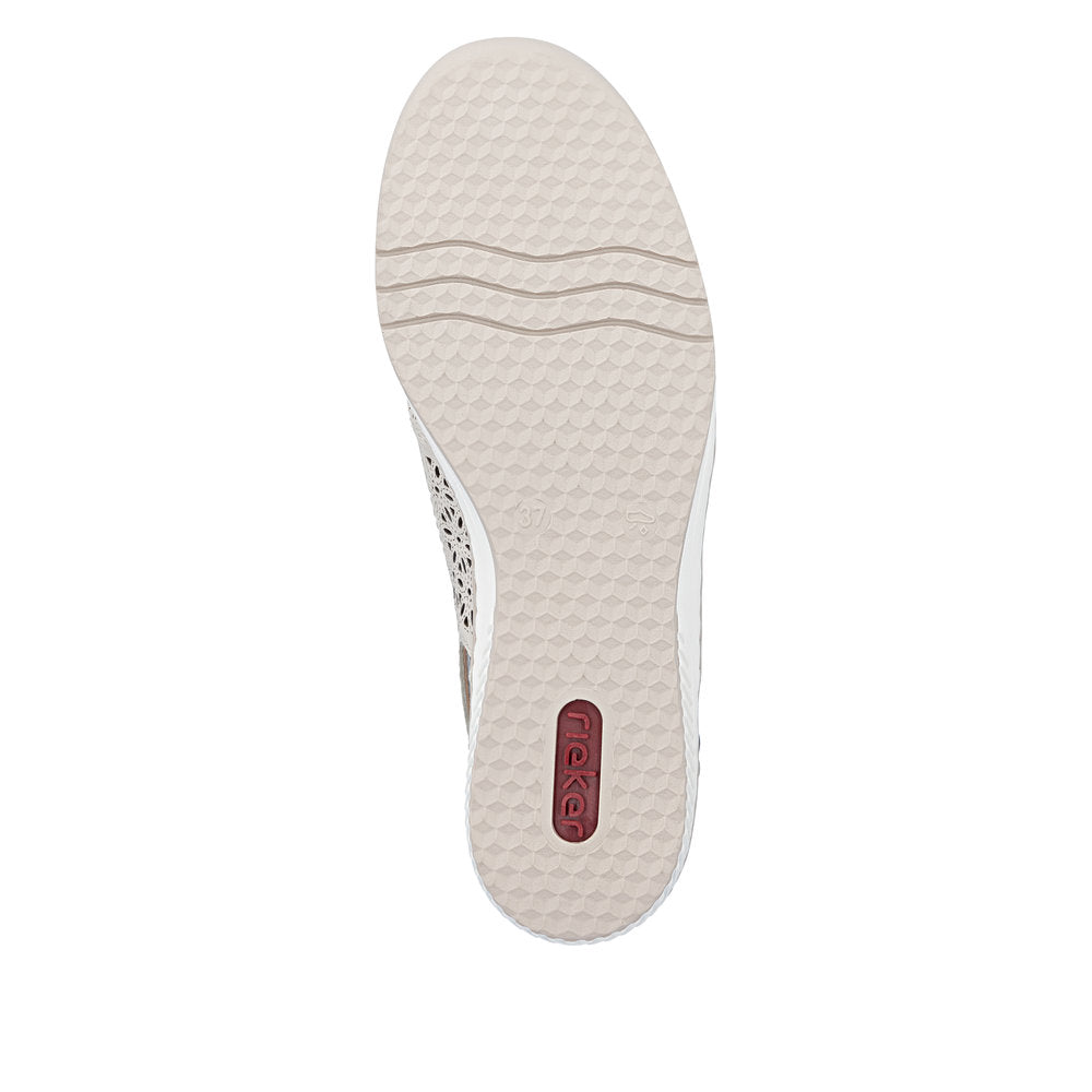 Rieker Ladies High Front Low Wedge Sling Back