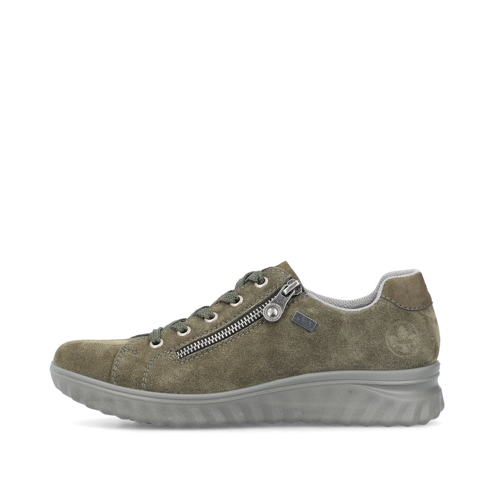 Rieker Ladies Tex Lined Zip Side Lace Up