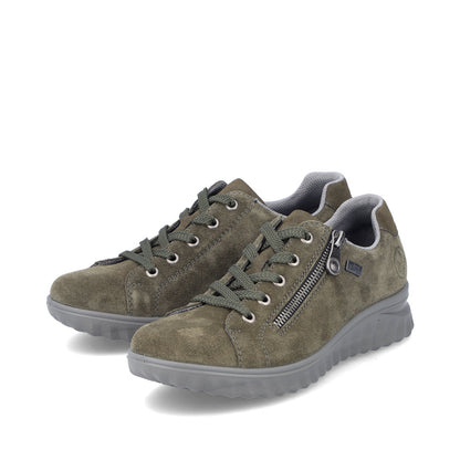 Rieker Ladies Tex Lined Zip Side Lace Up
