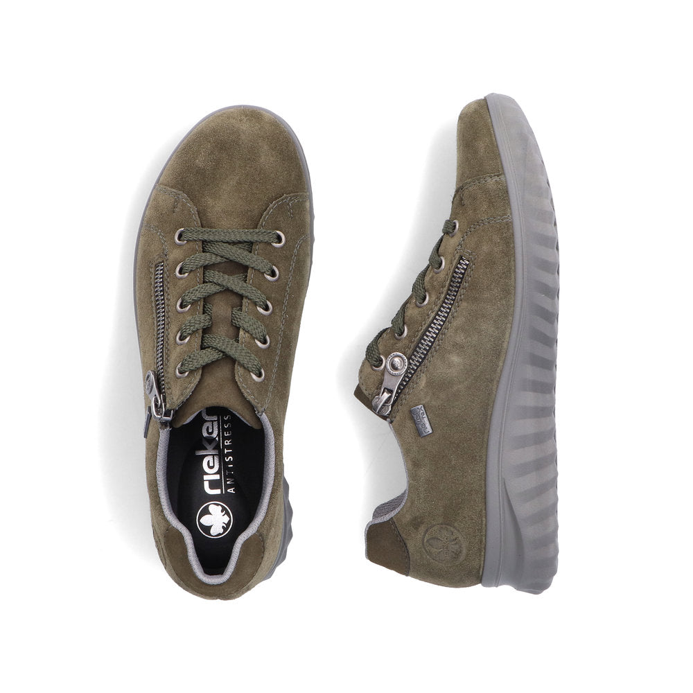 Rieker Ladies Tex Lined Zip Side Lace Up