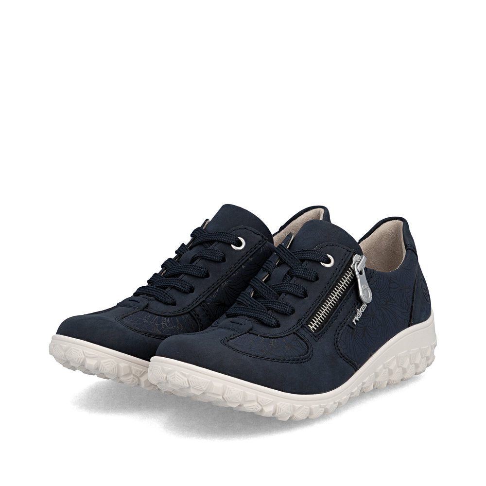 Rieker Ladies Wide Fit Stretch Fabric Casual Shoe