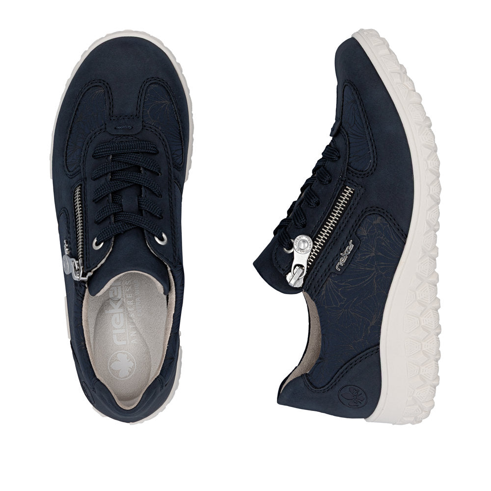 Rieker Ladies Wide Fit Stretch Fabric Casual Shoe