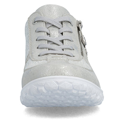 Rieker Ladies Wide Fit Stretch Fabric Zip Side Lace Casual