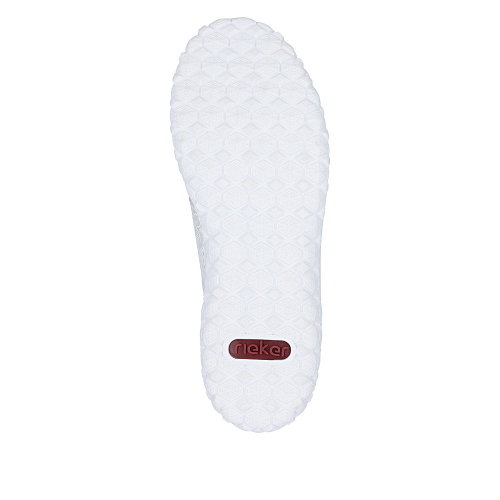 Rieker Ladies Wide Fit Stretch Fabric Zip Side Lace Casual