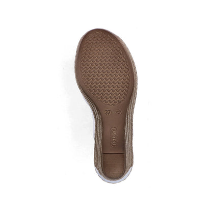 Rieker Ladies Peep Toe Sling Back Wedge Sandal