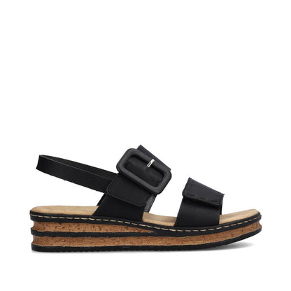 Rieker Ladies Flatform Adjustable Sandal