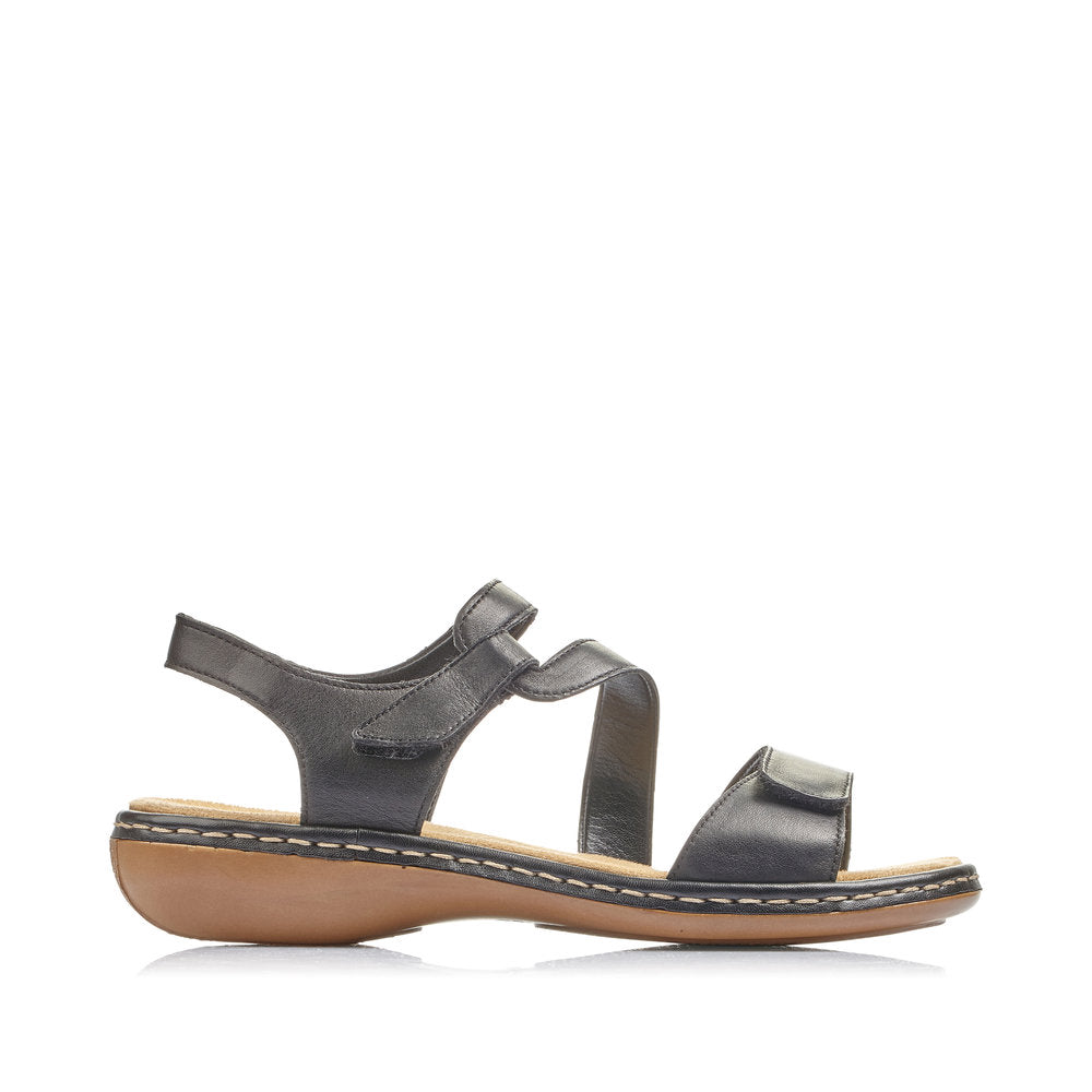 Rieker Ladies Sandal Cross Strap Velco