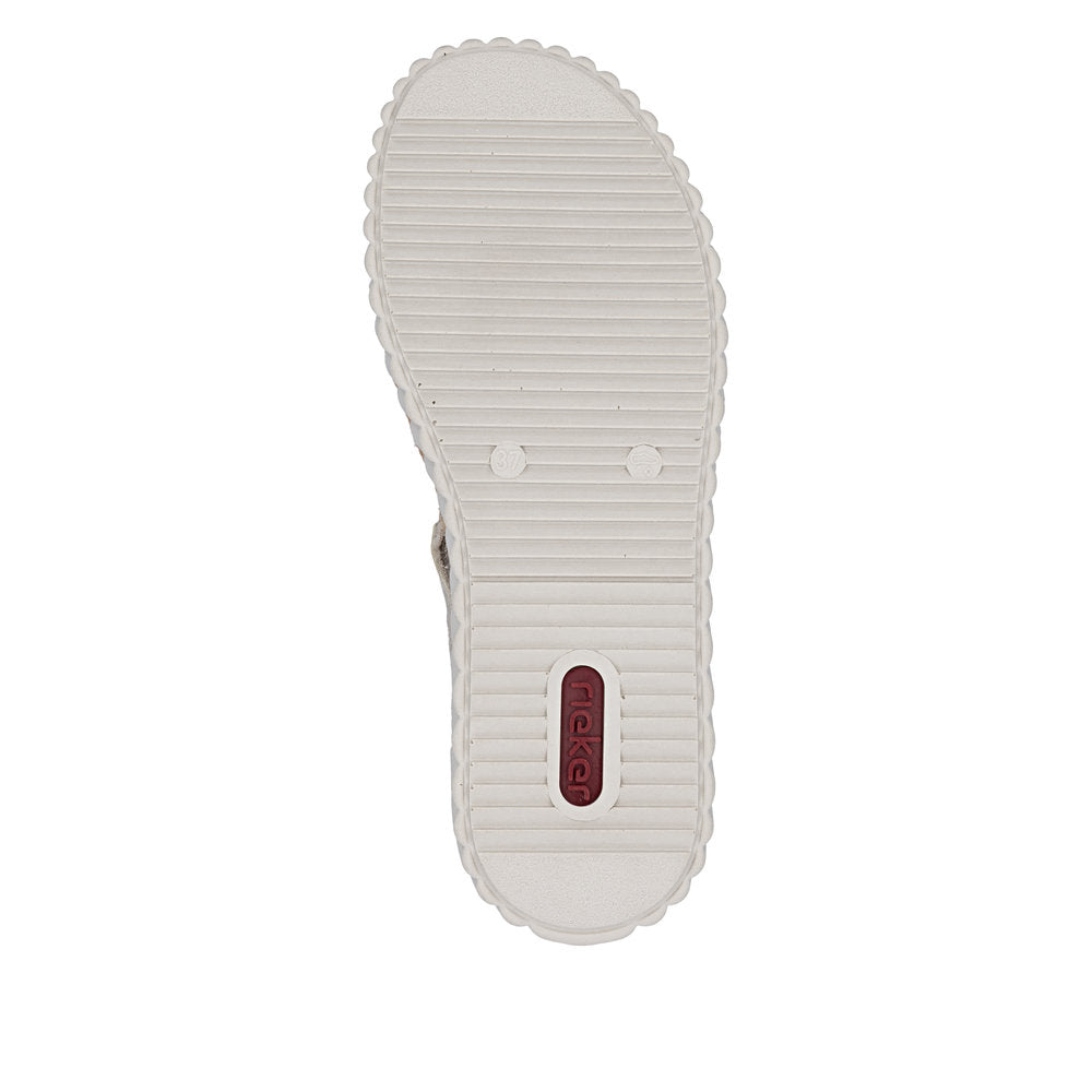 Rieker Ladies High Front Woven Fabric Sandal
