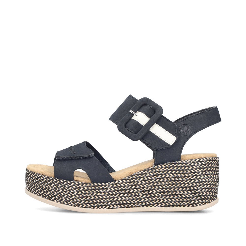 Rieker Rose 69450-14 Blue Sandal