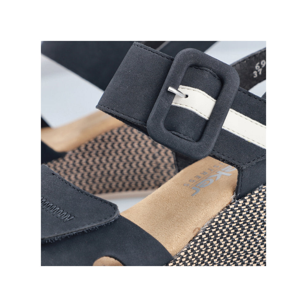 Rieker Rose 69450-14 Blue Sandal